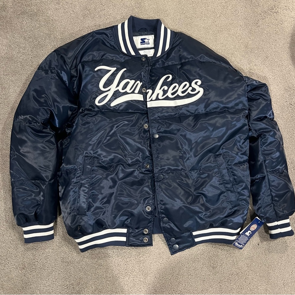 STARTER Yankees Dark Blue Bomber Jacket